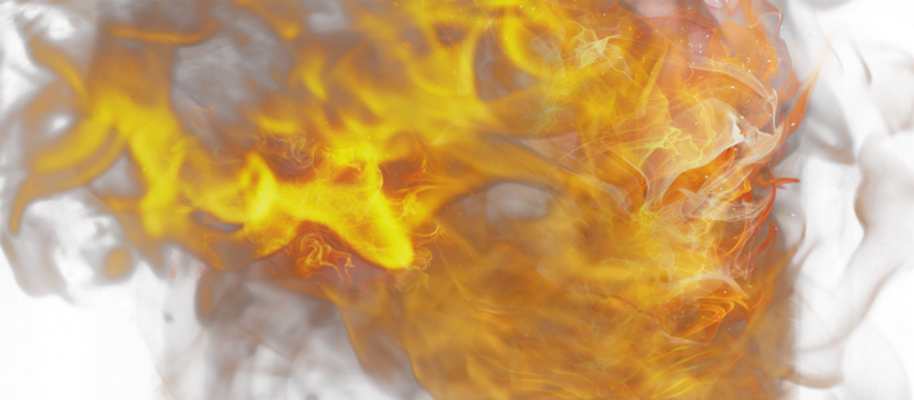 Fire flame on transparent background. Fire texture overlays