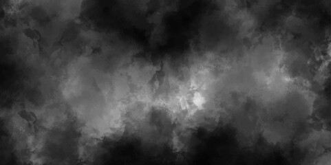 Abstract aromatherapy black smoke isolated white background. Steam Mist Fog and Dust Particles. Modern Dark and Dramatic Storm with gray smoky clouds.
