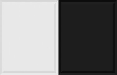 Black and white frame.3d abstract background wallpaper.