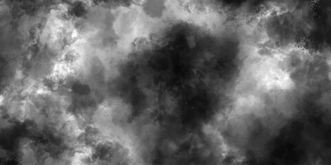 Abstract aromatherapy black smoke isolated white background. Steam Mist Fog and Dust Particles. Modern Dark and Dramatic Storm with gray smoky clouds.