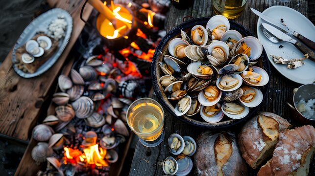 New England Clam Bake,clam soup