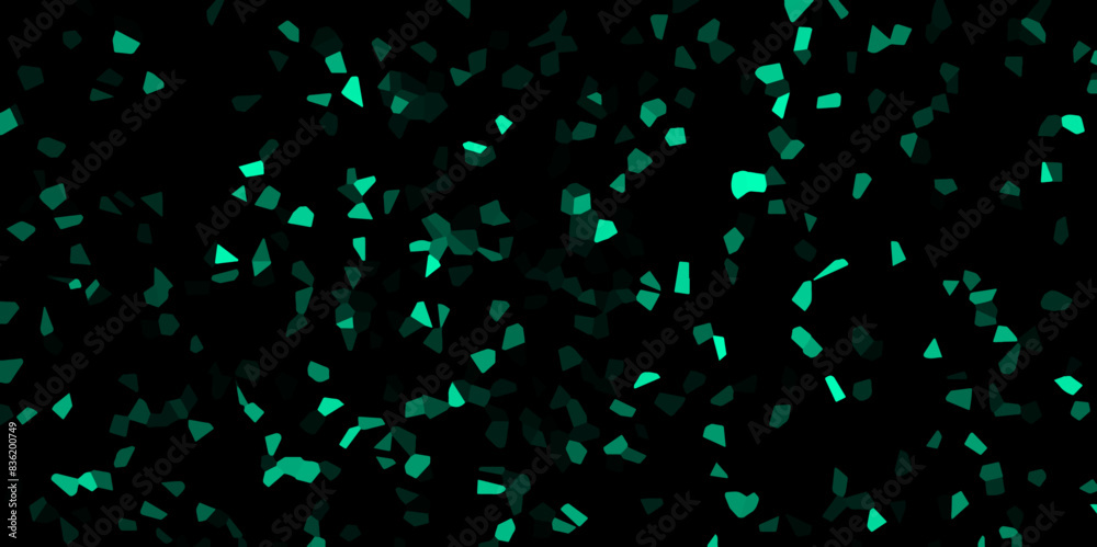 Aufkleber abstract dark green broken stained geometric retro tiles pattern. beautiful green granite tiles floo