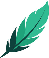 Feather vector icon isolated on white background