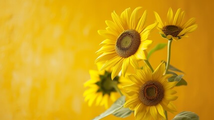 an unconventional pairing of a sunflower yellow background with a grainy texture.  the energetic and lively atmosphere it might  