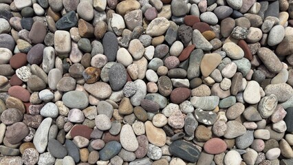 Multi-colored Landscaping stones in 16x9 orientation