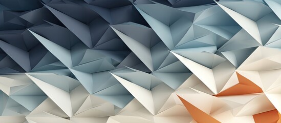Fototapeta premium Abstract paper tetrahedron background showcasing the concept of leadership contrasted with order versus chaos, emphasizing copy space image.