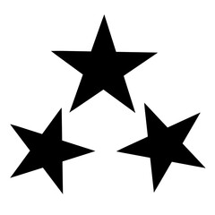 Three stars customer product rating review. vector illustration