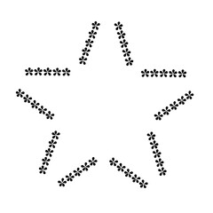 star icon hand drawn isolated on white background. vector illustration