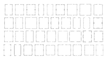 Set Black Simple Line Collection Different Doodle Brackets, Parentheses, Braces Elements Vector Design Style Sketch Isolated Illustration For Banner