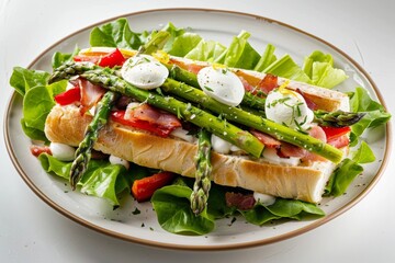 California Asparagus Sandwich with Lemon Zest Mayonnaise and Pancetta