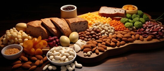 Explore the idea of a nutritious balanced diet with a variety of high-fiber vegan foods such as...
