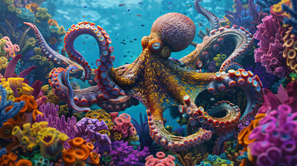 a beautiful giant octopus