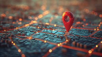 GPS and navigation destination concept illustration