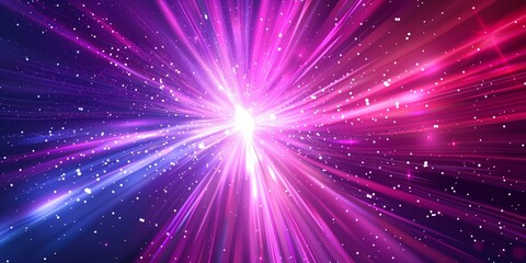 Naklejka premium Abstract digital art of purple light rays radiating from a central point perfect for backgrounds and modern designs