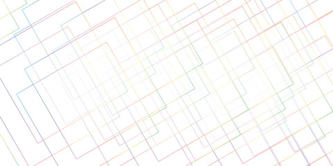 Abstract multi-colored overlapped shapes on white background. Technology concept geometric line vector background. Multicolor Stripes background design with layers.
