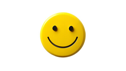 Fototapeta premium A row of simple yellow smiley faces on a white background