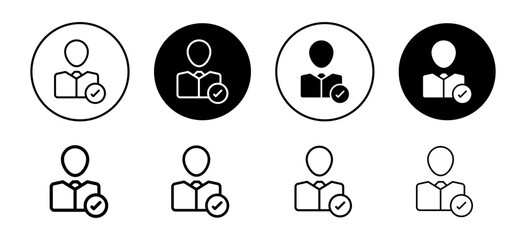 Hired icon vector set collection for web