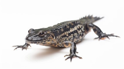 Obraz premium Crocodile lizard on white background. Studio shot of a Crocodile Lizard isolated on a clean white background.