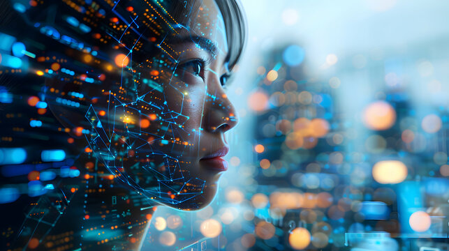 Photo realistic image of employee with IT training, showcasing the development of technical skills in information technology for business training and tech ads