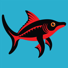 Solid color Cephalaspis animal vector design