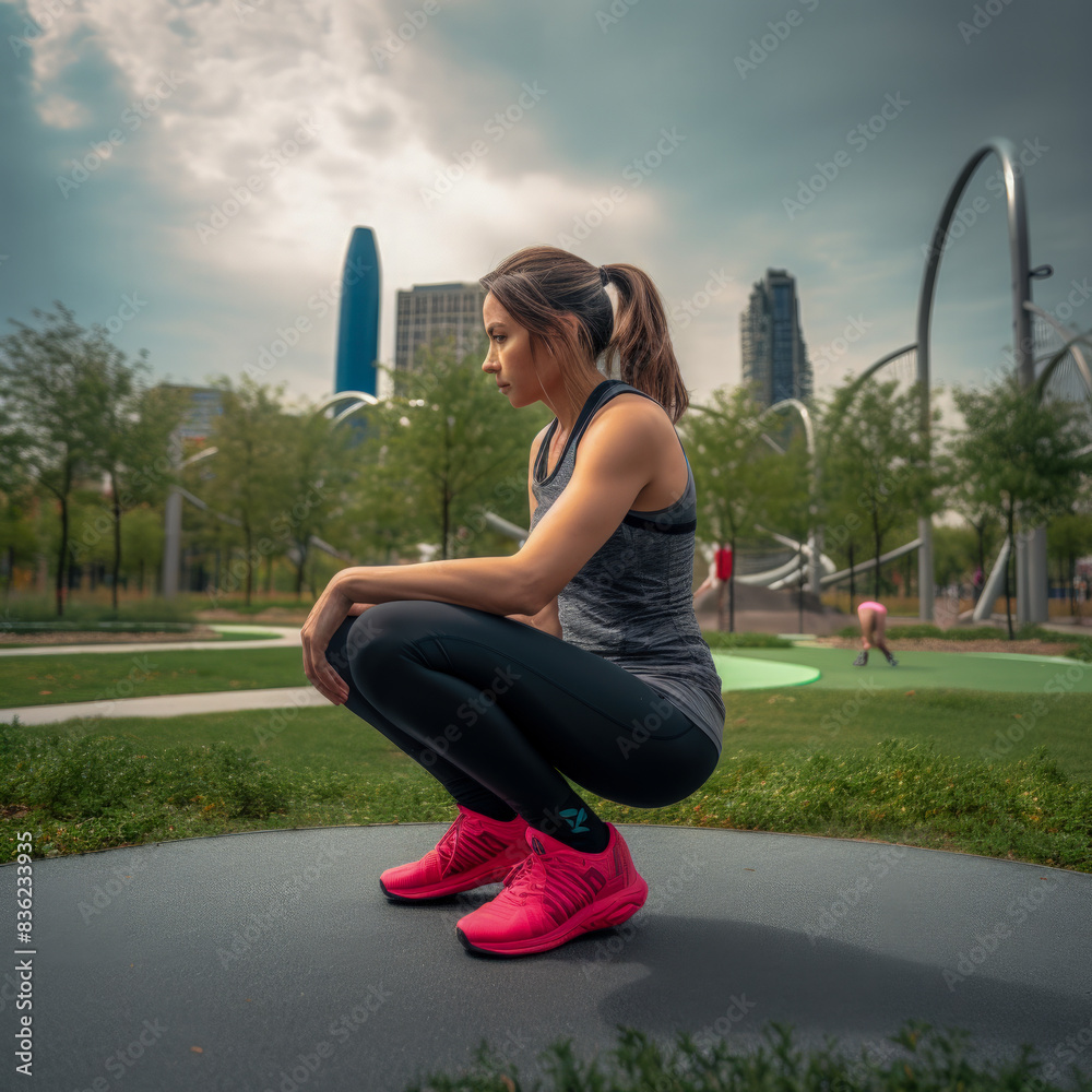 Canvas Prints Woman outdoor workout