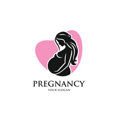 Pregnant logo vector. EPS 10 editable vector