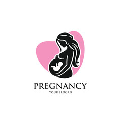 Pregnant logo vector. EPS 10 editable vector