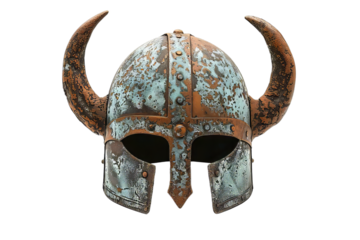 viking helmet isolated on white