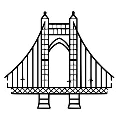 Bridge icon, architecture icon, transportation icon, construction icon, building icon, travel icon, business icon, industry icon, industrial icon, railway icon, pillar icon, urban icon, drawbridge