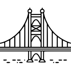 Bridge icon, architecture icon, transportation icon, construction icon, building icon, travel icon, business icon, industry icon, industrial icon, railway icon, pillar icon, urban icon, drawbridge