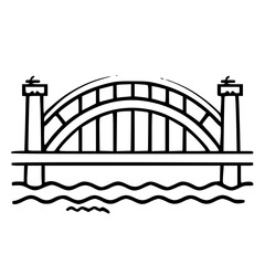 Bridge icon, architecture icon, transportation icon, construction icon, building icon, travel icon, business icon, industry icon, industrial icon, railway icon, pillar icon, urban icon, drawbridge