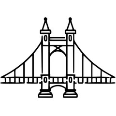 Bridge icon, architecture icon, transportation icon, construction icon, building icon, travel icon, business icon, industry icon, industrial icon, railway icon, pillar icon, urban icon, drawbridge