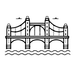 Bridge icon, architecture icon, transportation icon, construction icon, building icon, travel icon, business icon, industry icon, industrial icon, railway icon, pillar icon, urban icon, drawbridge