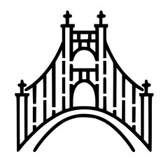 Bridge icon, architecture icon, transportation icon, construction icon, building icon, travel icon, business icon, industry icon, industrial icon, railway icon, pillar icon, urban icon, drawbridge