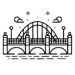 Bridge icon, architecture icon, transportation icon, construction icon, building icon, travel icon, business icon, industry icon, industrial icon, railway icon, pillar icon, urban icon, drawbridge