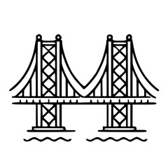 Bridge icon, architecture icon, transportation icon, construction icon, building icon, travel icon, business icon, industry icon, industrial icon, railway icon, pillar icon, urban icon, drawbridge