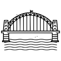 Bridge icon, architecture icon, transportation icon, construction icon, building icon, travel icon, business icon, industry icon, industrial icon, railway icon, pillar icon, urban icon, drawbridge