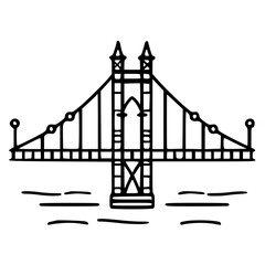 Bridge icon, architecture icon, transportation icon, construction icon, building icon, travel icon, business icon, industry icon, industrial icon, railway icon, pillar icon, urban icon, drawbridge