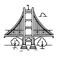 Bridge icon, architecture icon, transportation icon, construction icon, building icon, travel icon, business icon, industry icon, industrial icon, railway icon, pillar icon, urban icon, drawbridge