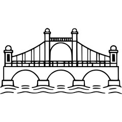 Bridge icon, architecture icon, transportation icon, construction icon, building icon, travel icon, business icon, industry icon, industrial icon, railway icon, pillar icon, urban icon, drawbridge
