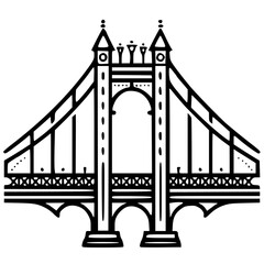 Bridge icon, architecture icon, transportation icon, construction icon, building icon, travel icon, business icon, industry icon, industrial icon, railway icon, pillar icon, urban icon, drawbridge