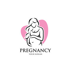 Fototapeta premium Pregnant logo vector. EPS 10 editable vector
