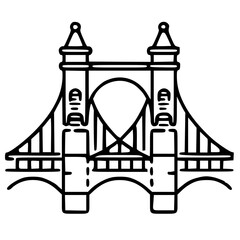 Bridge icon, architecture icon, transportation icon, construction icon, building icon, travel icon, business icon, industry icon, industrial icon, railway icon, pillar icon, urban icon, drawbridge