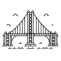 Bridge icon, architecture icon, transportation icon, construction icon, building icon, travel icon, business icon, industry icon, industrial icon, railway icon, pillar icon, urban icon, drawbridge