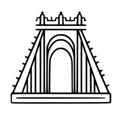 Bridge icon, architecture icon, transportation icon, construction icon, building icon, travel icon, business icon, industry icon, industrial icon, railway icon, pillar icon, urban icon, drawbridge