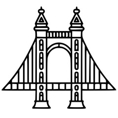 Bridge icon, architecture icon, transportation icon, construction icon, building icon, travel icon, business icon, industry icon, industrial icon, railway icon, pillar icon, urban icon, drawbridge