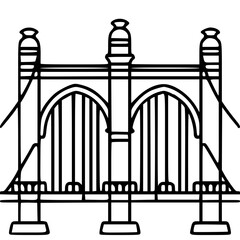 Bridge icon, architecture icon, transportation icon, construction icon, building icon, travel icon, business icon, industry icon, industrial icon, railway icon, pillar icon, urban icon, drawbridge