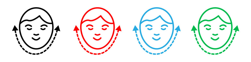 Facelift icon logo set vector