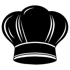  Chef hat vector silhouette illustration 