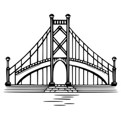 Bridge icon, architecture icon, transportation icon, construction icon, building icon, travel icon, business icon, industry icon, industrial icon, railway icon, pillar icon, urban icon, drawbridge